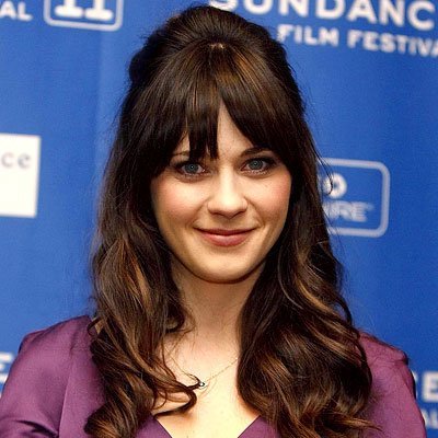 peinados de famosas Zooey Deschanel